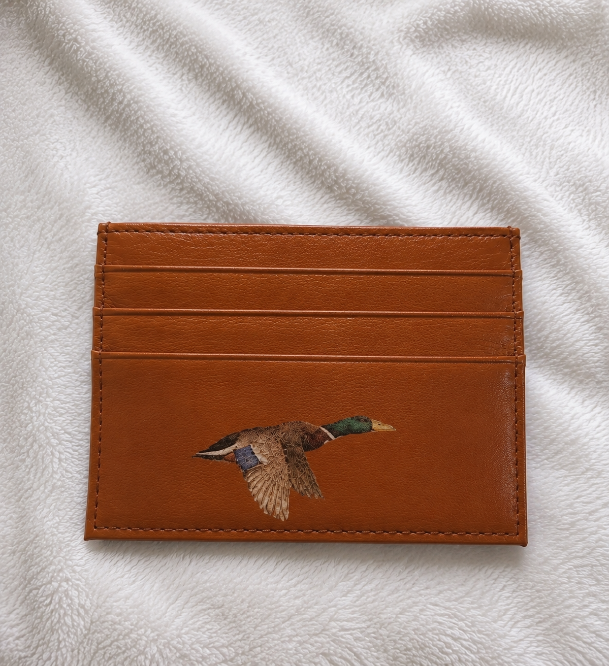 Flying Mallard Leather Card Holder | Slim Wallet
