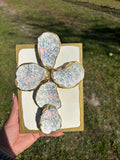 Flower/gold cross