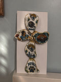 Jacksonville Jaguars Oyster Shell Cross | Handcrafted Football Wall Decor|White|