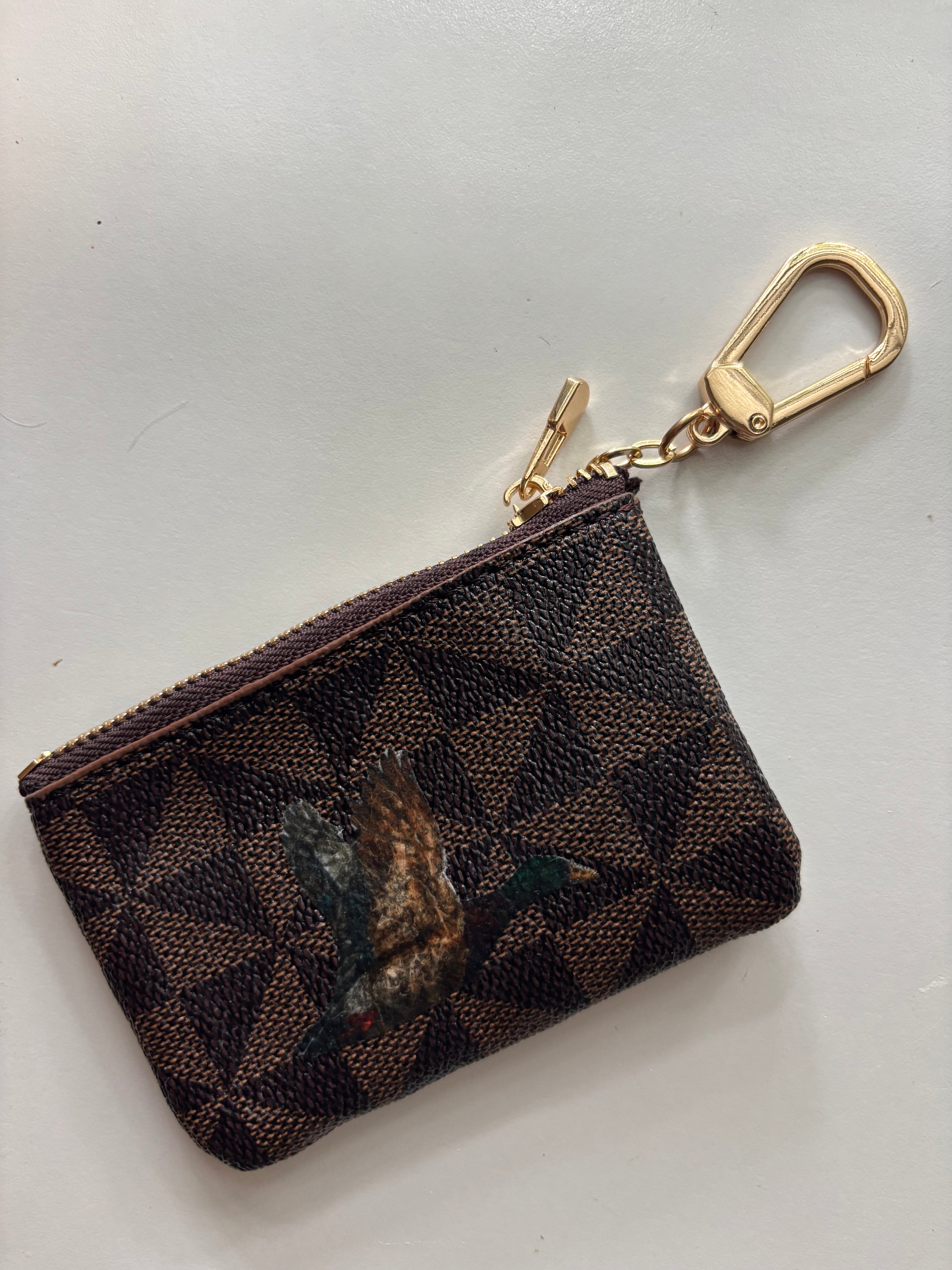 Mallard Duck Keychain Wallet | coffee brown