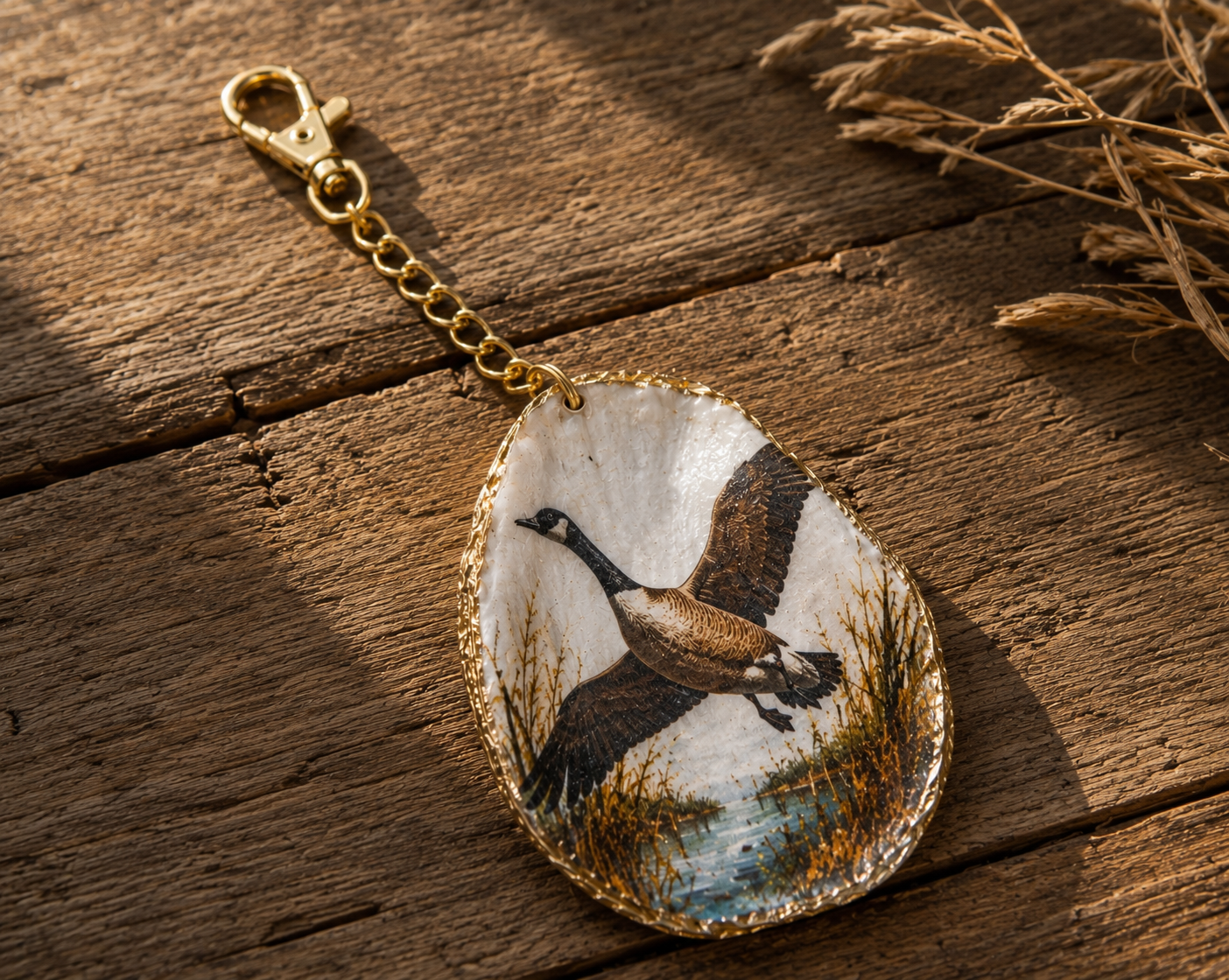 Canada Goose Oyster Shell Keychain