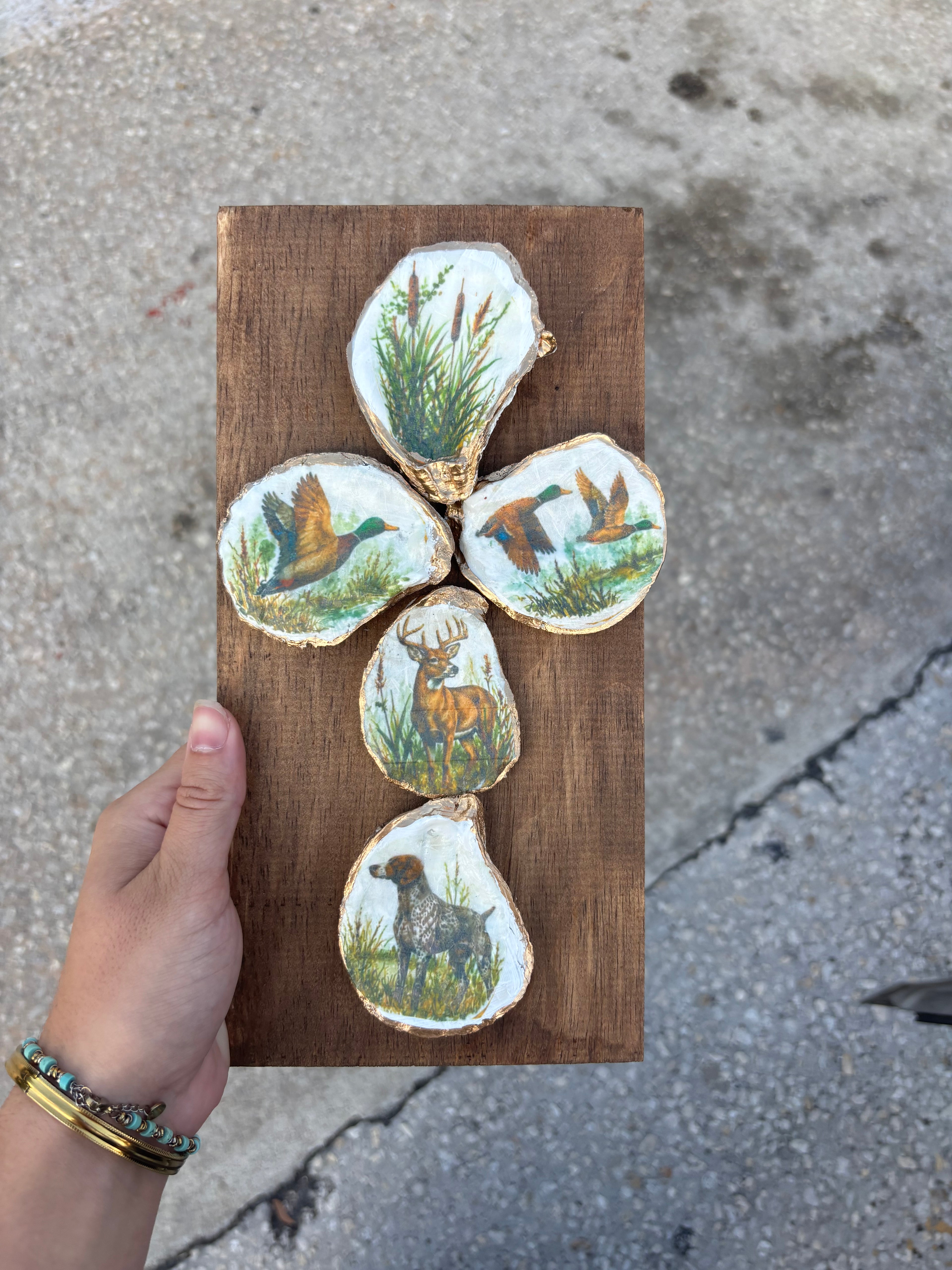 From Marsh To Field Oyster Shell Cross