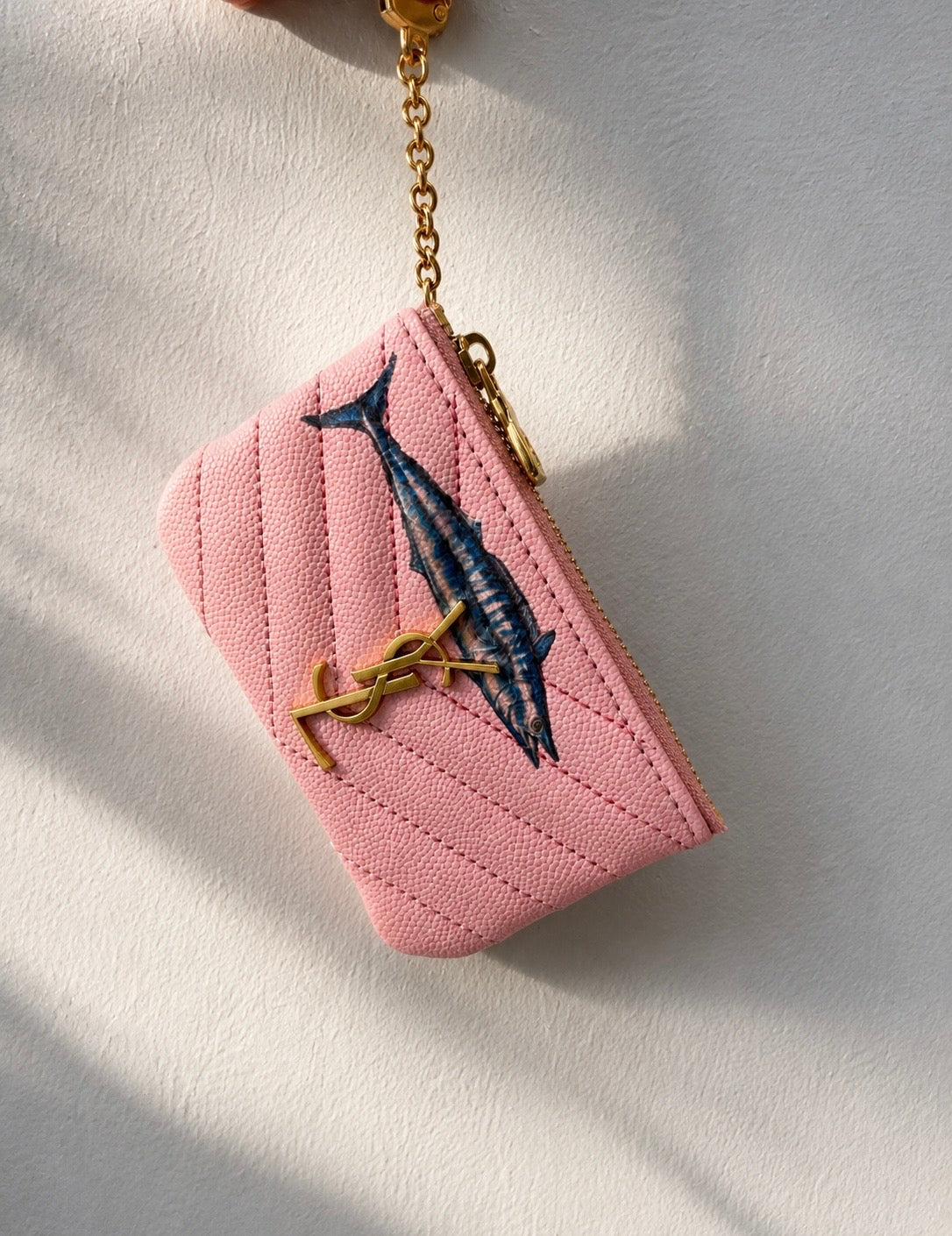 Custom Pink Fish Coin & Key Wallet